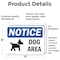 Signmission Dog Area, 7 in W x Rectangle, Vinyl Decal OS-2PACK-NS-D-57-L-15491 - alternate 2
